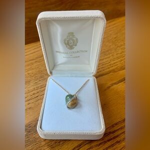 Tatiana Faberge Imperial Collection Enamel Egg/Pendant Necklace